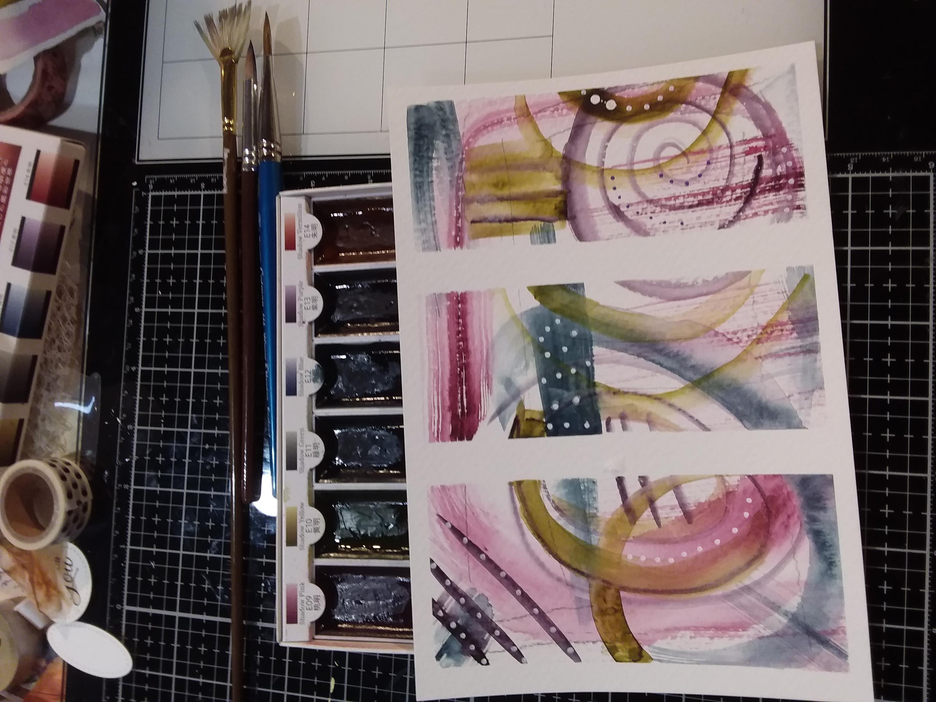 Japanese water colors - student project