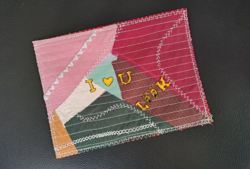Fabric  post card
