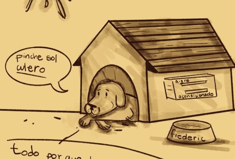 Perrito con calor y disputa interna sobre la nula gestión ambiental