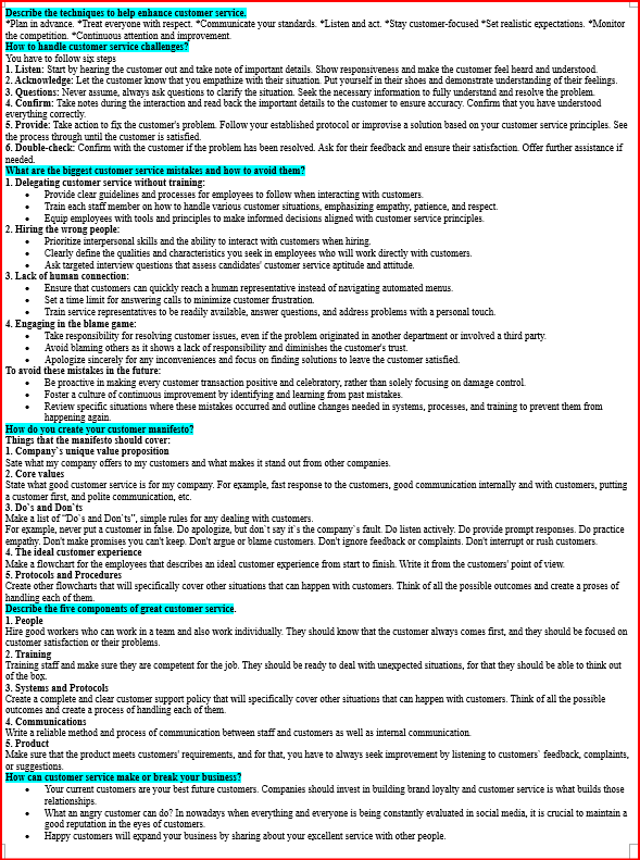 Customer Service Training Course