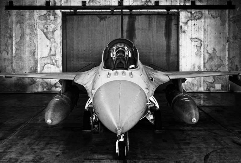 Jet plane on hold