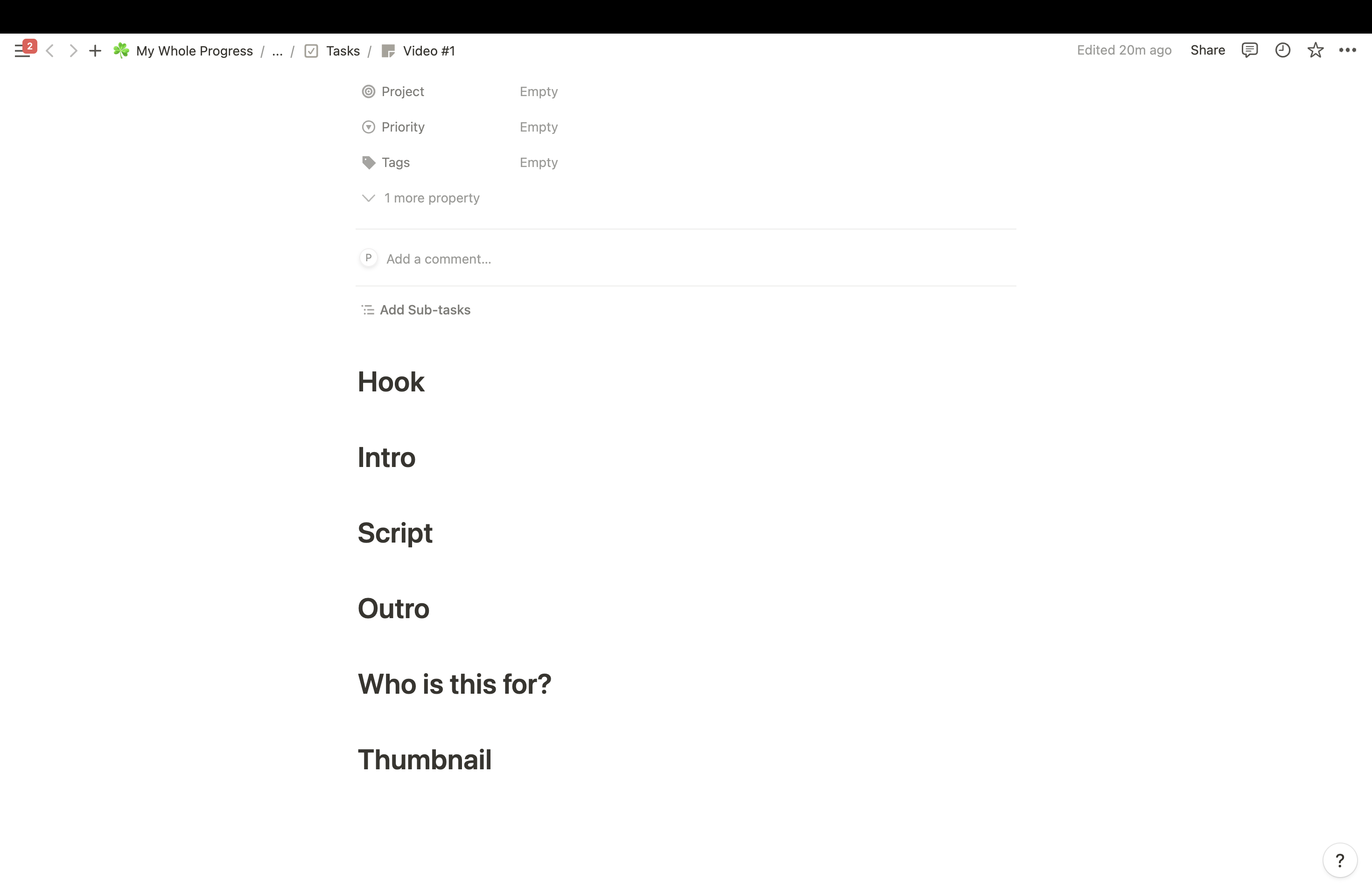 Useful Notion Template - student project