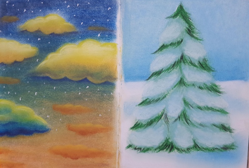 Sky and snow