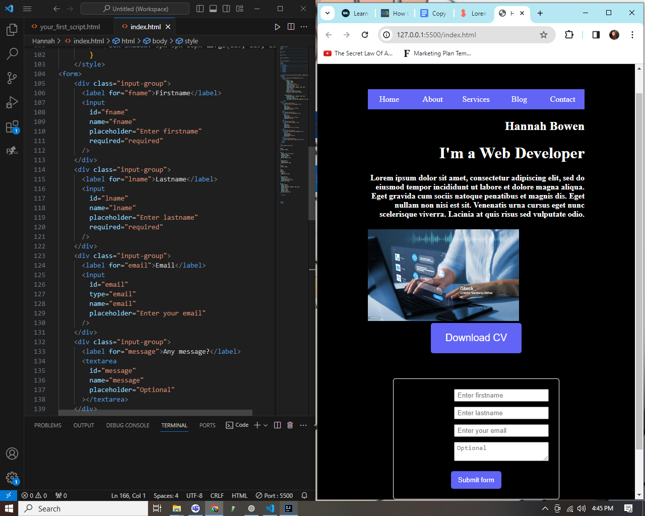 Web Page Project - student project