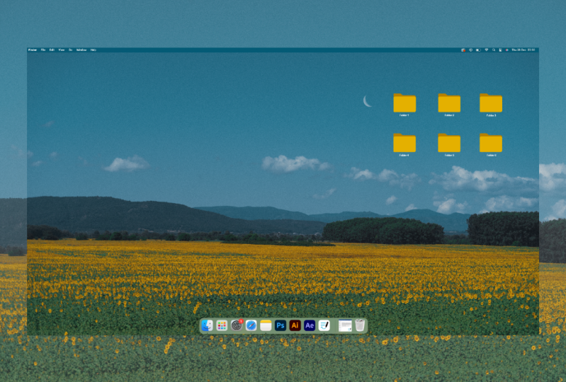 Personalized folders for background
