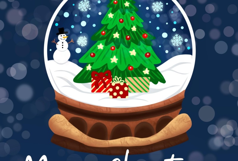 Holiday snow globe