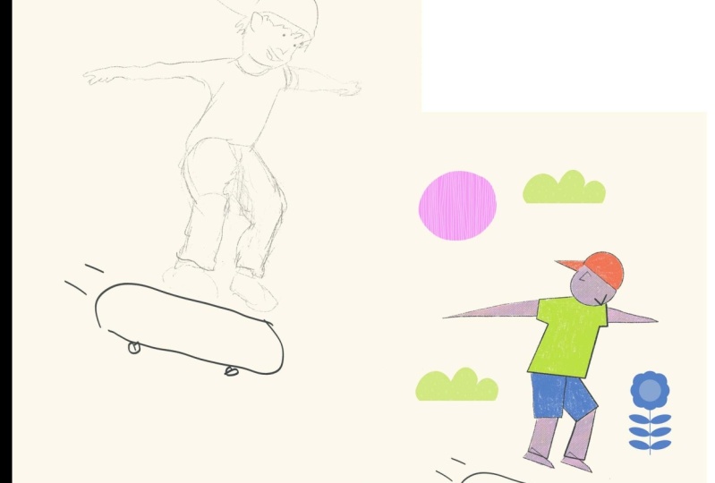 Unfinished Skateboarder