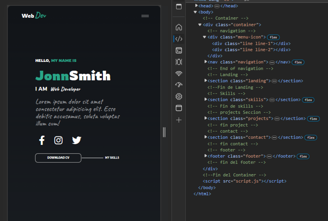 Web Developer Template - student project