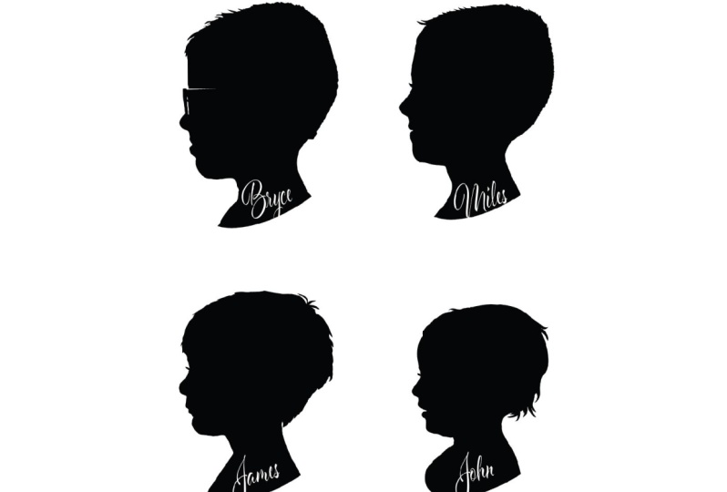 Silhouettes of my grandsons