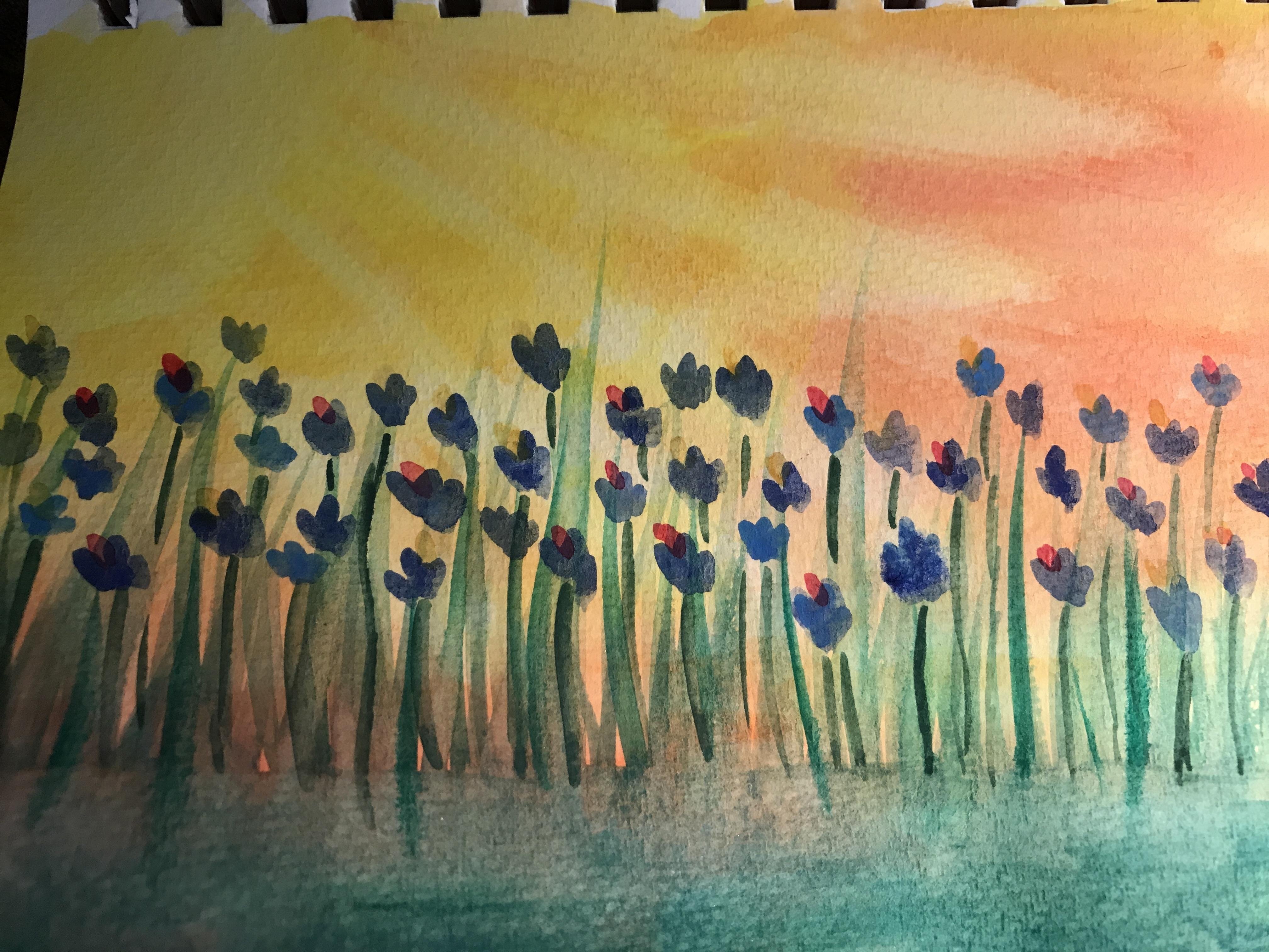 Field of flowers - student project