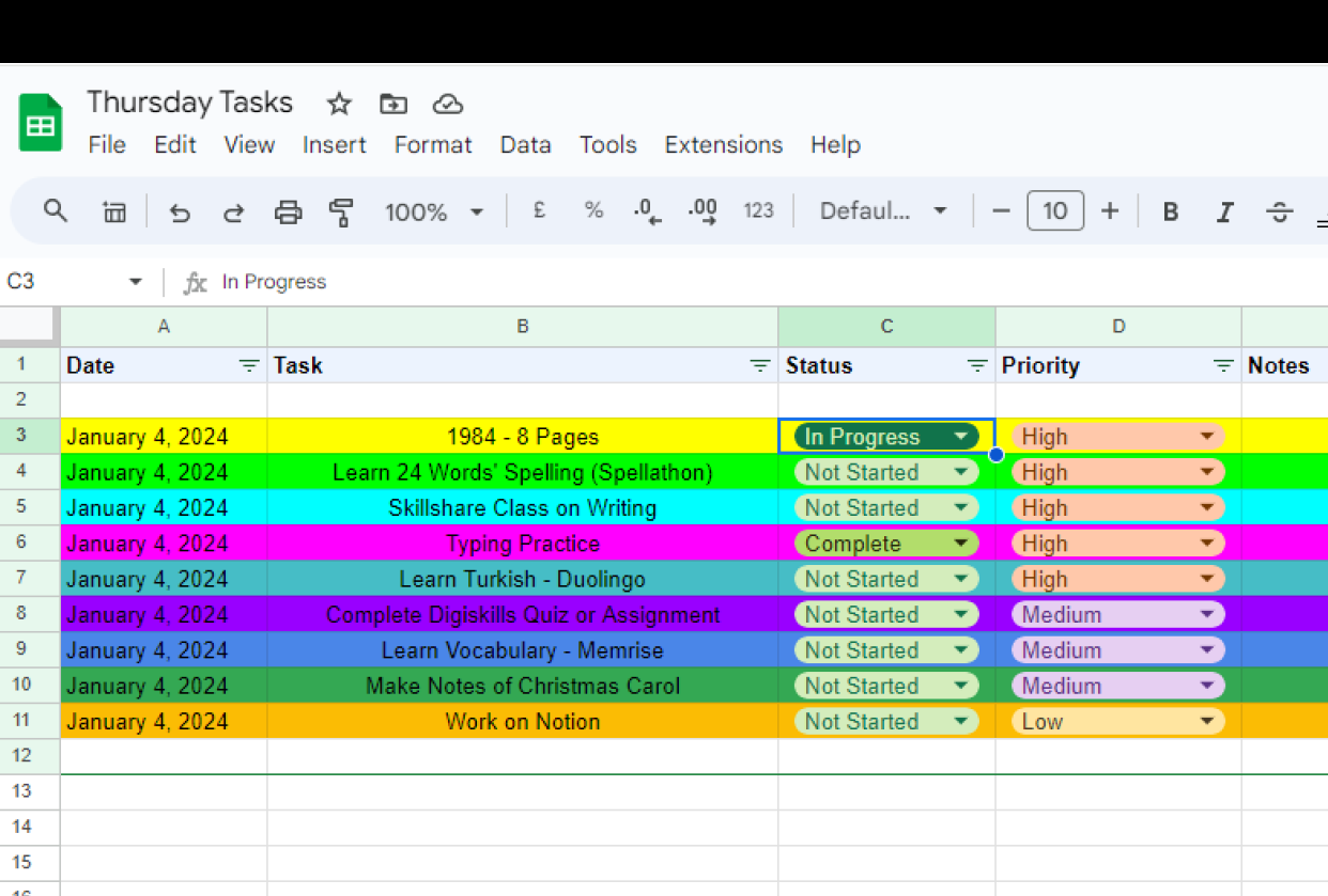 My Daily To-do List - student project