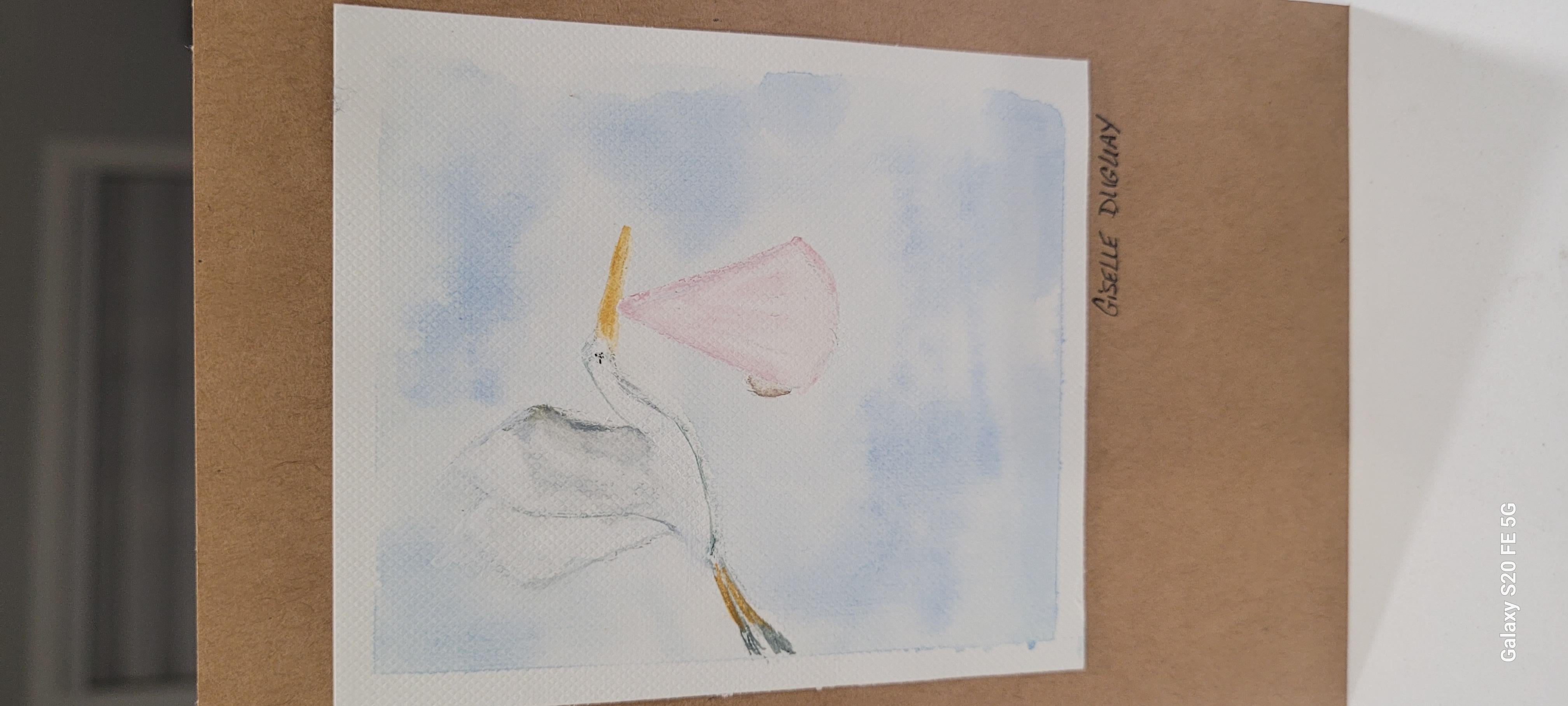 New baby girl card - student project