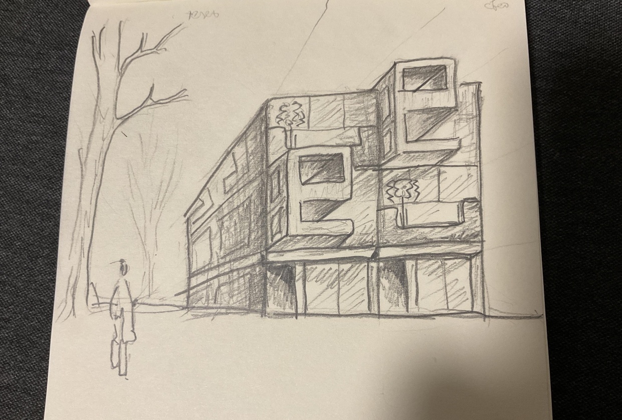 Rebuilding of the destroyed Ukrainian house - student project