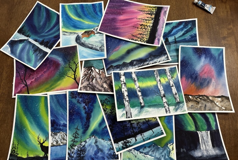 Aurora watercolour