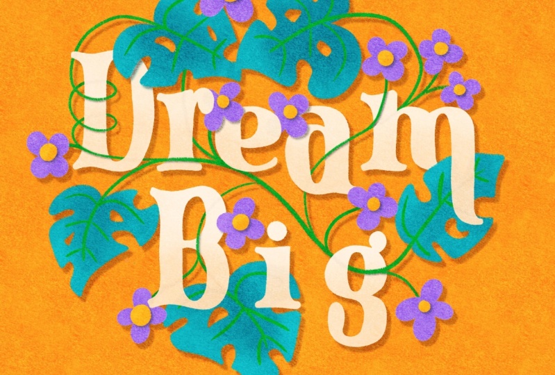 Floral lettering