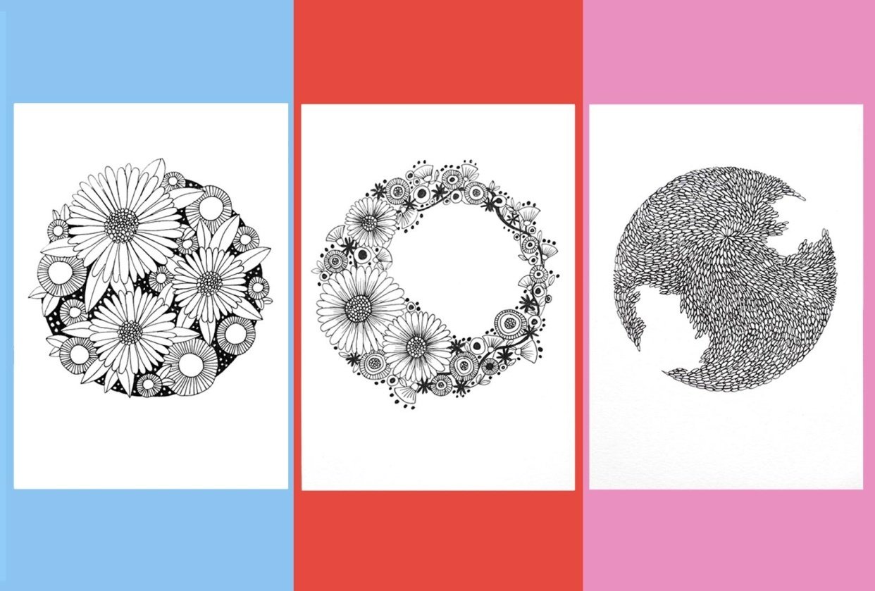 Mindful Mandalas: Botanical Doodling For Self-Care - student project