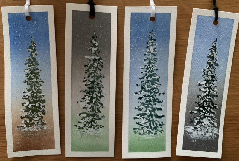 Snowy tree bookmarks
