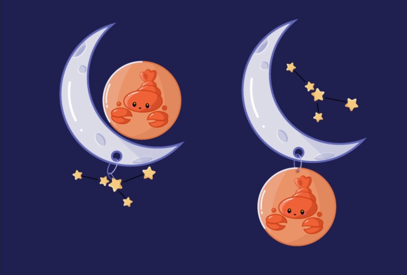 Space Theme - Zodiac illustrations