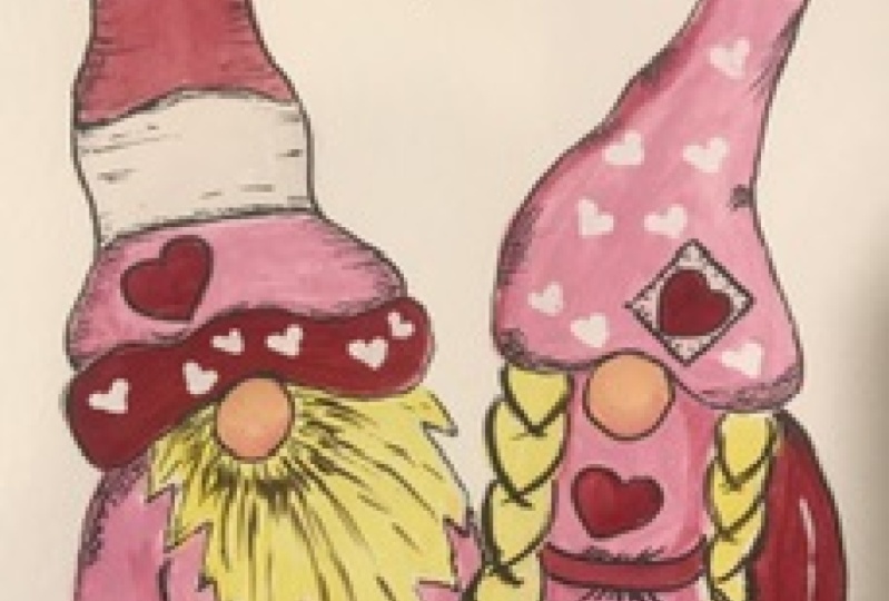 Valentine gnome couple