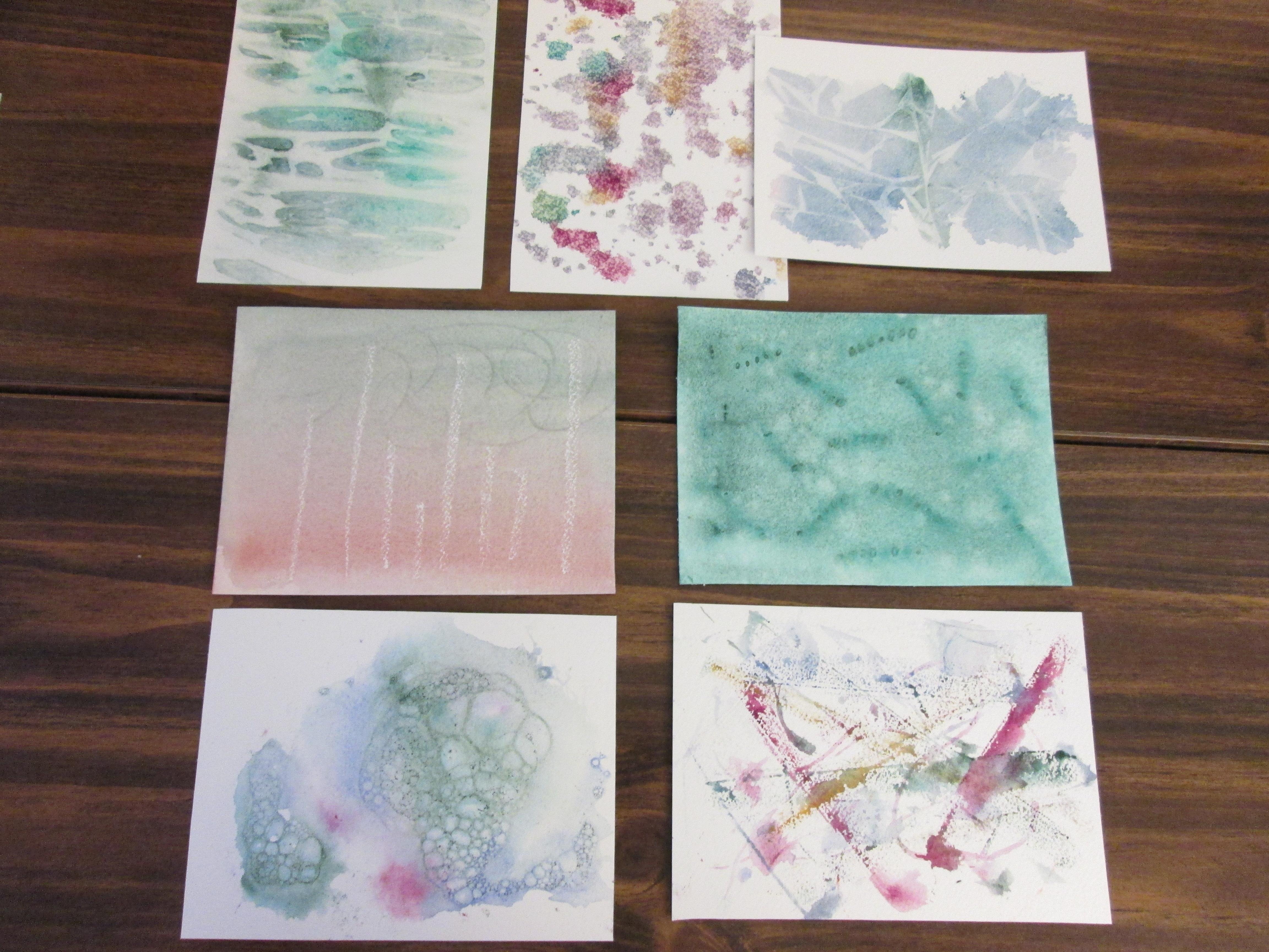 Mixed Media Abstracts - student project