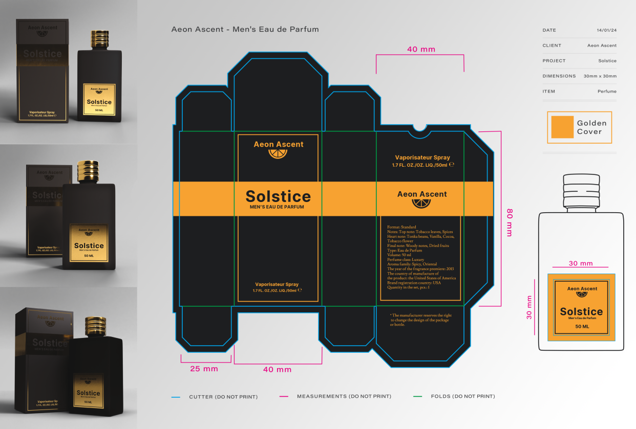 Perfume Packaging + Label - student project
