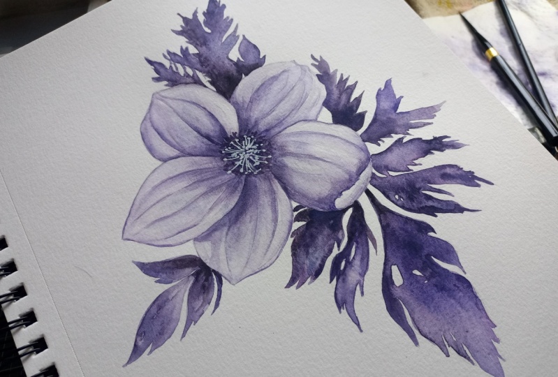 Monochrome flower