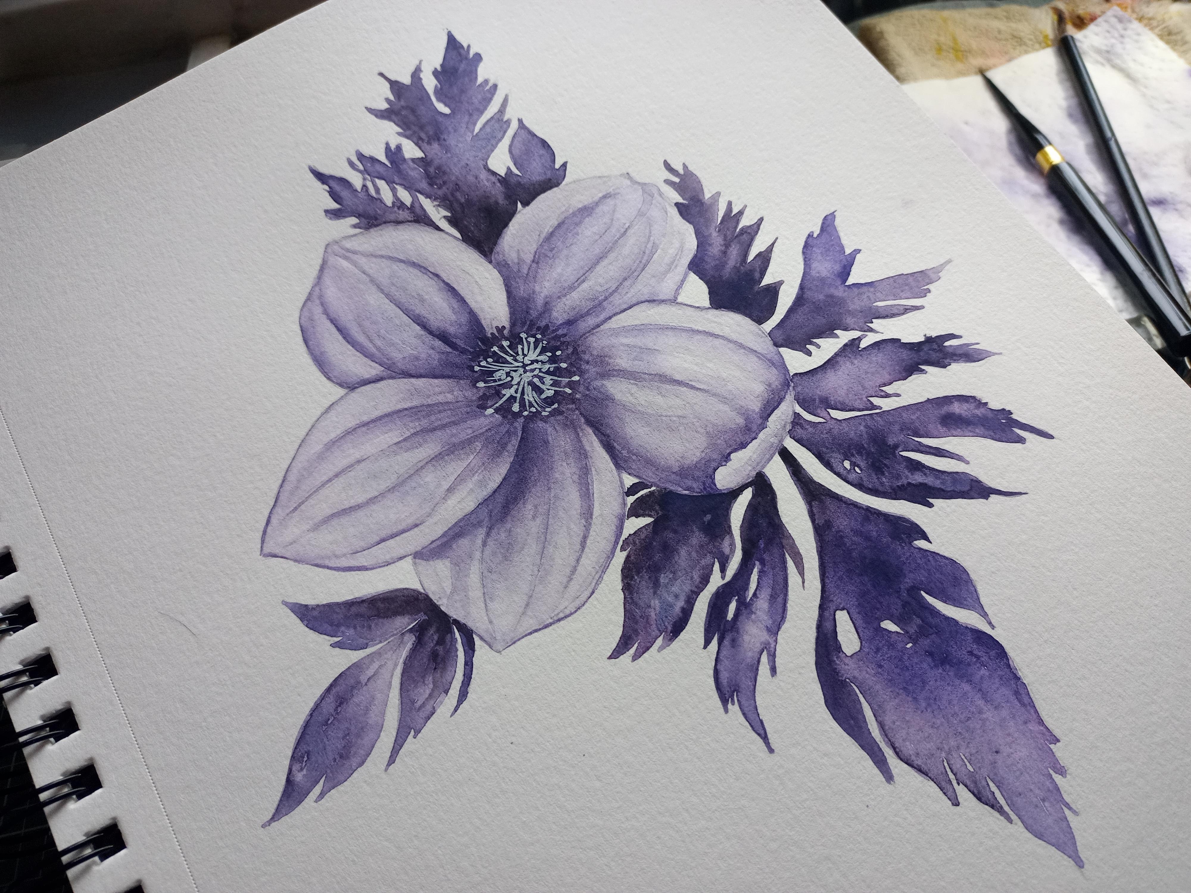 Monochrome flower - student project