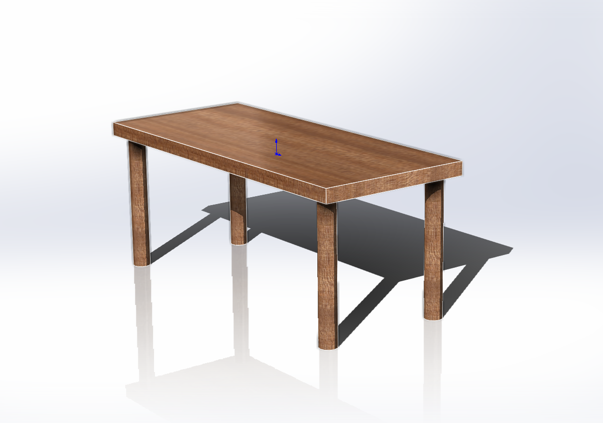 SOLIDWORKS Class 5 - Table (Materials) - student project