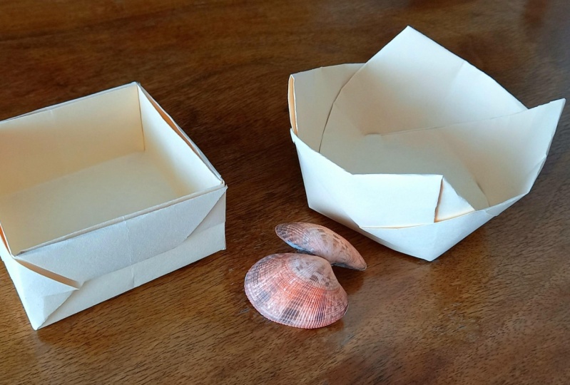 Origami container boxes