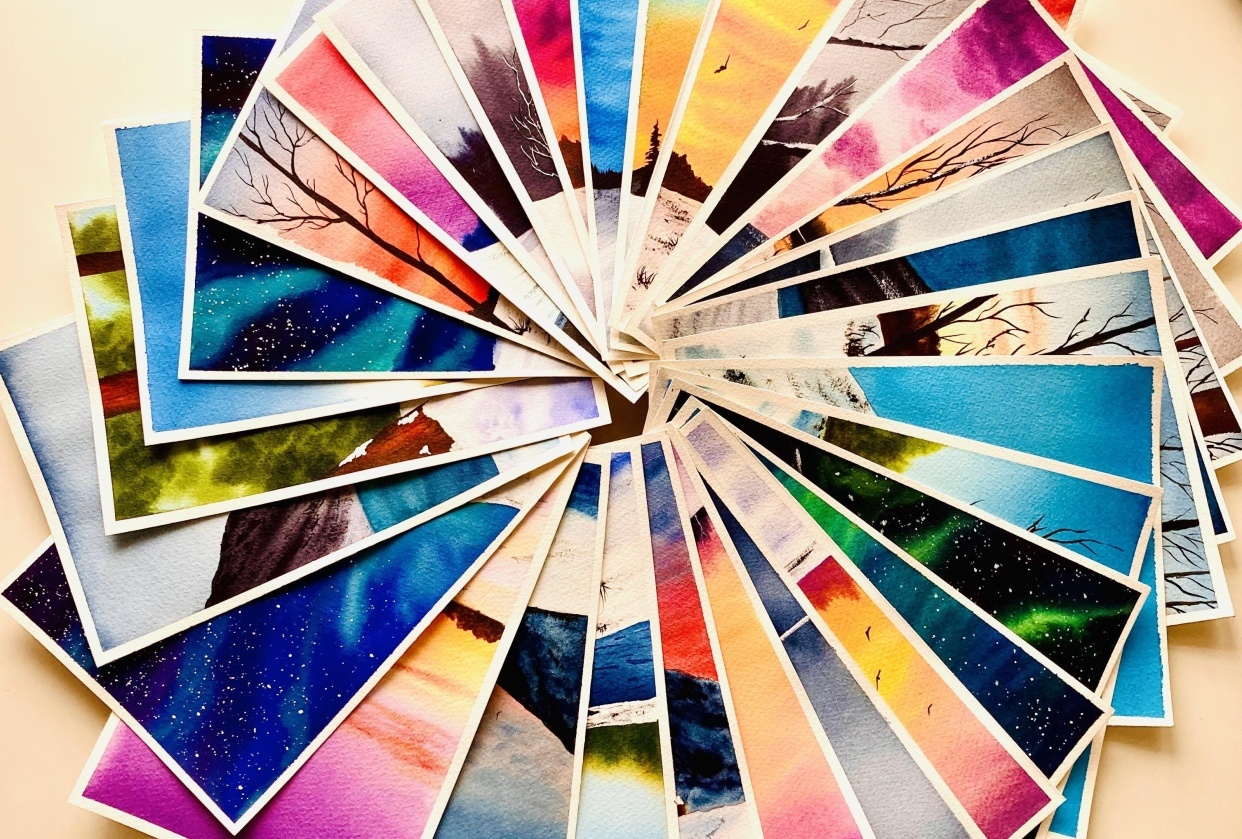 30 days watercolour challenge - student project