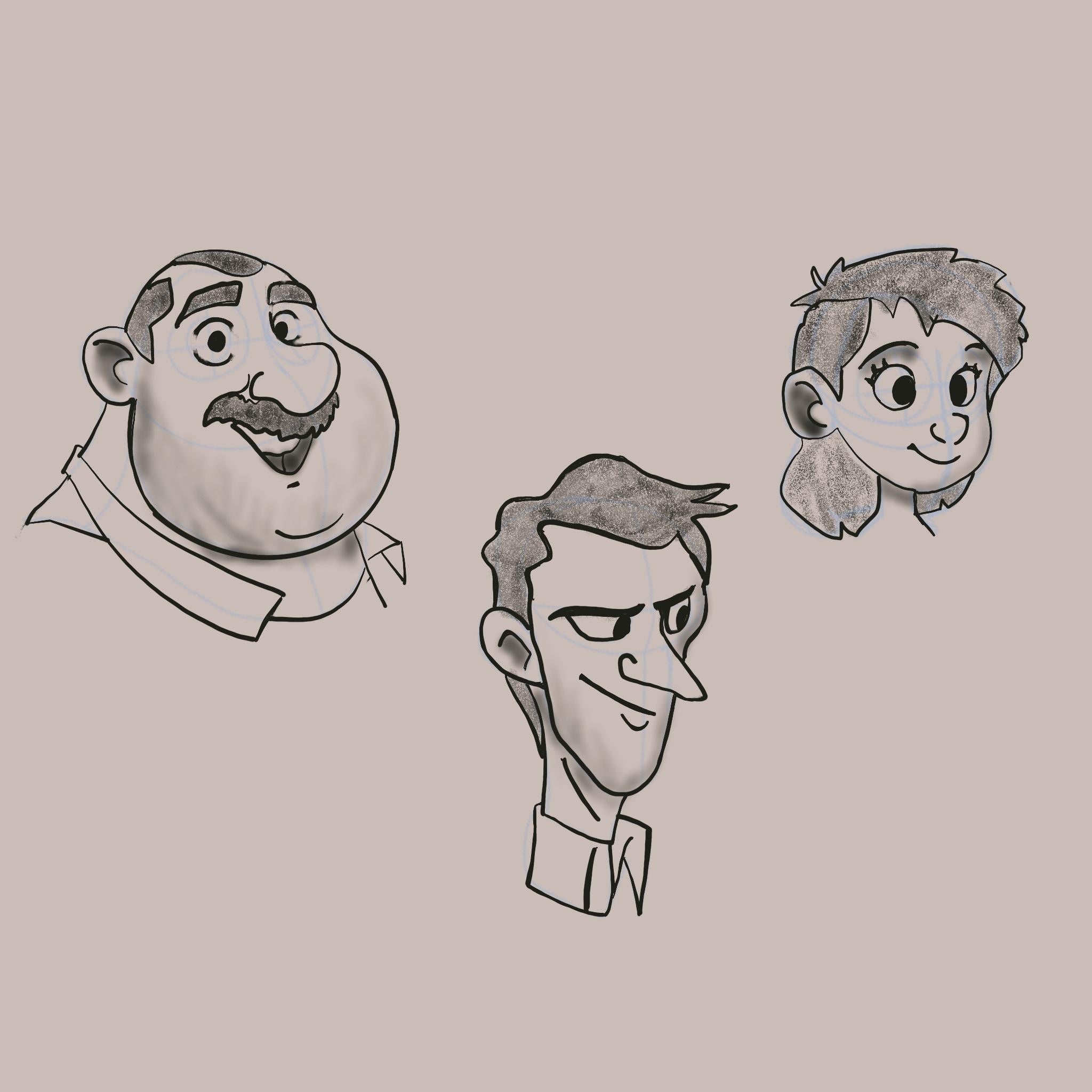 Cartoon faces 101:-)) - student project