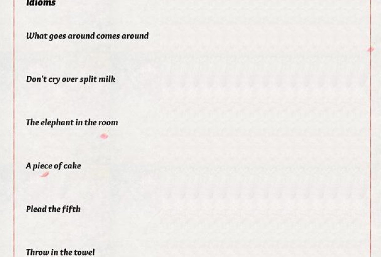 Idioms - student project