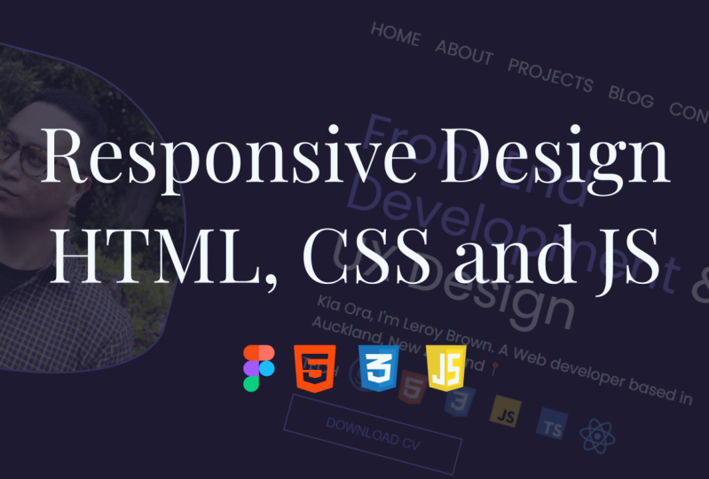 Responsive Personal Portfolio Website - Using HTML, CSS & JavaScript