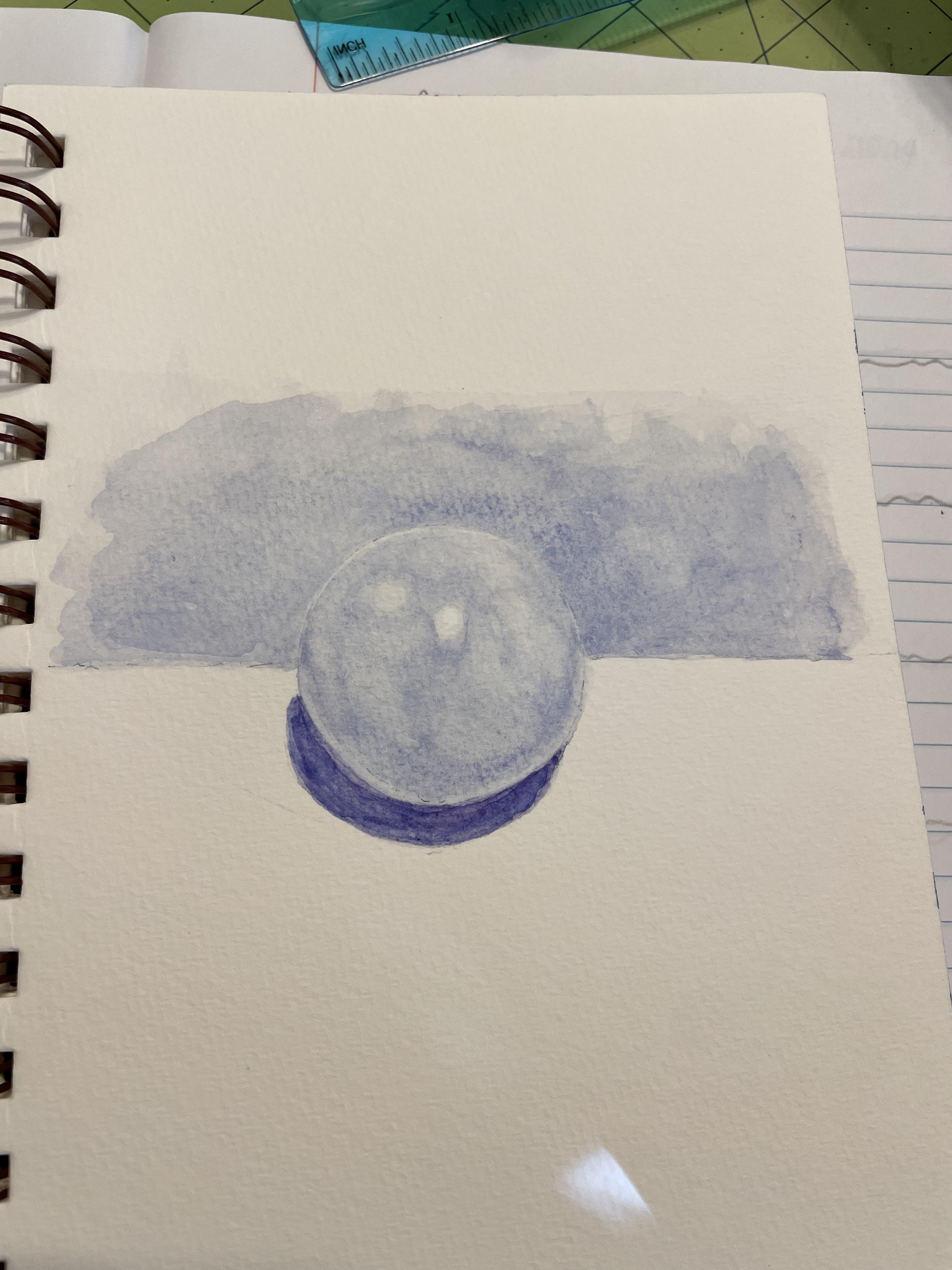 White Value Study on cellulose paper - student project