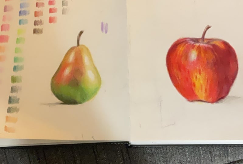Layering with colored pencils