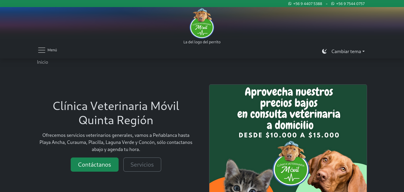 Clíinica veterinaria móvil - student project