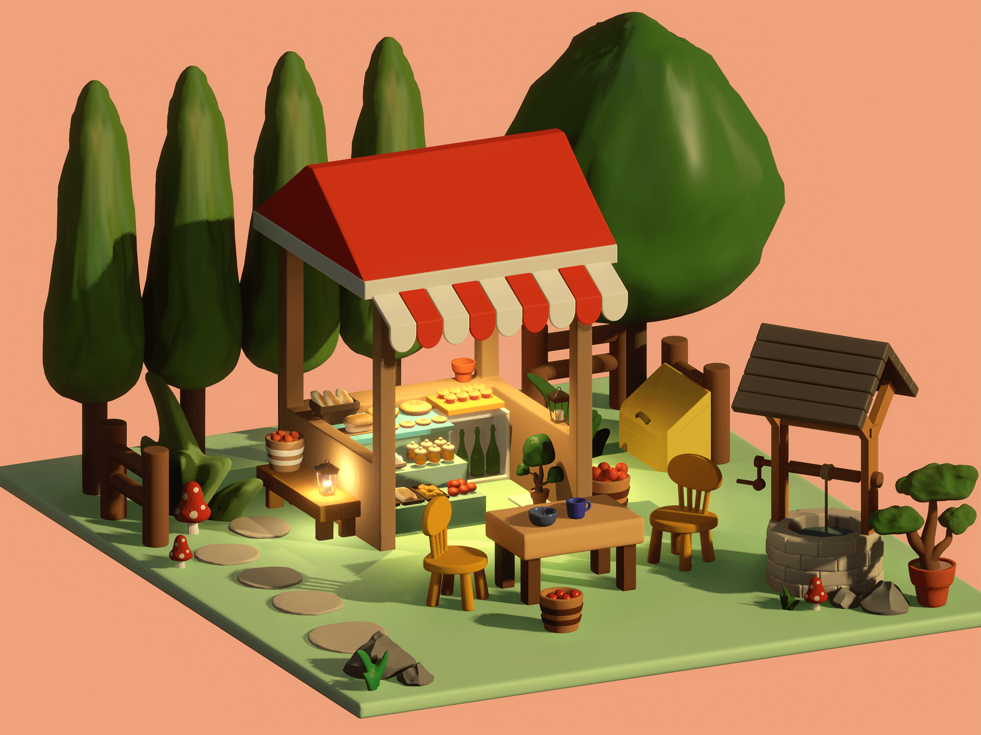 My First Cute 3D Isometric - student project