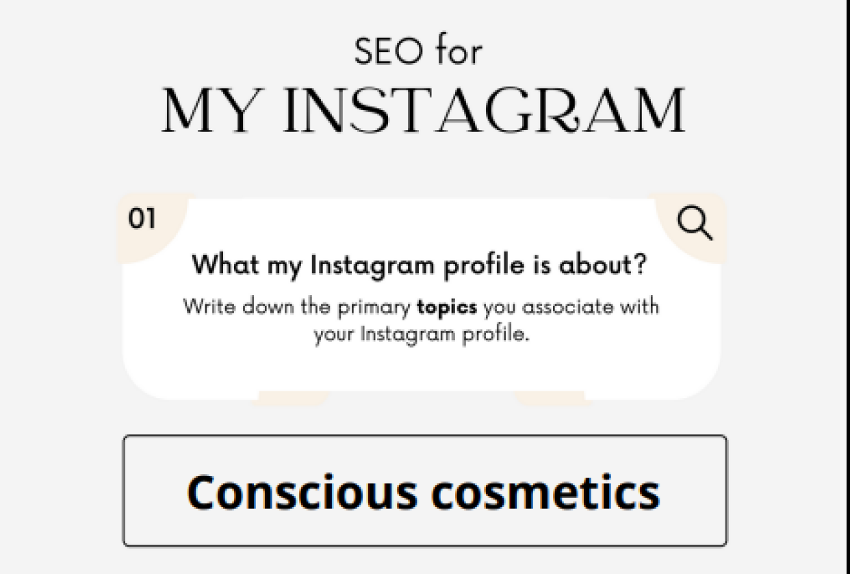 Instagram SEO- Homework. - student project