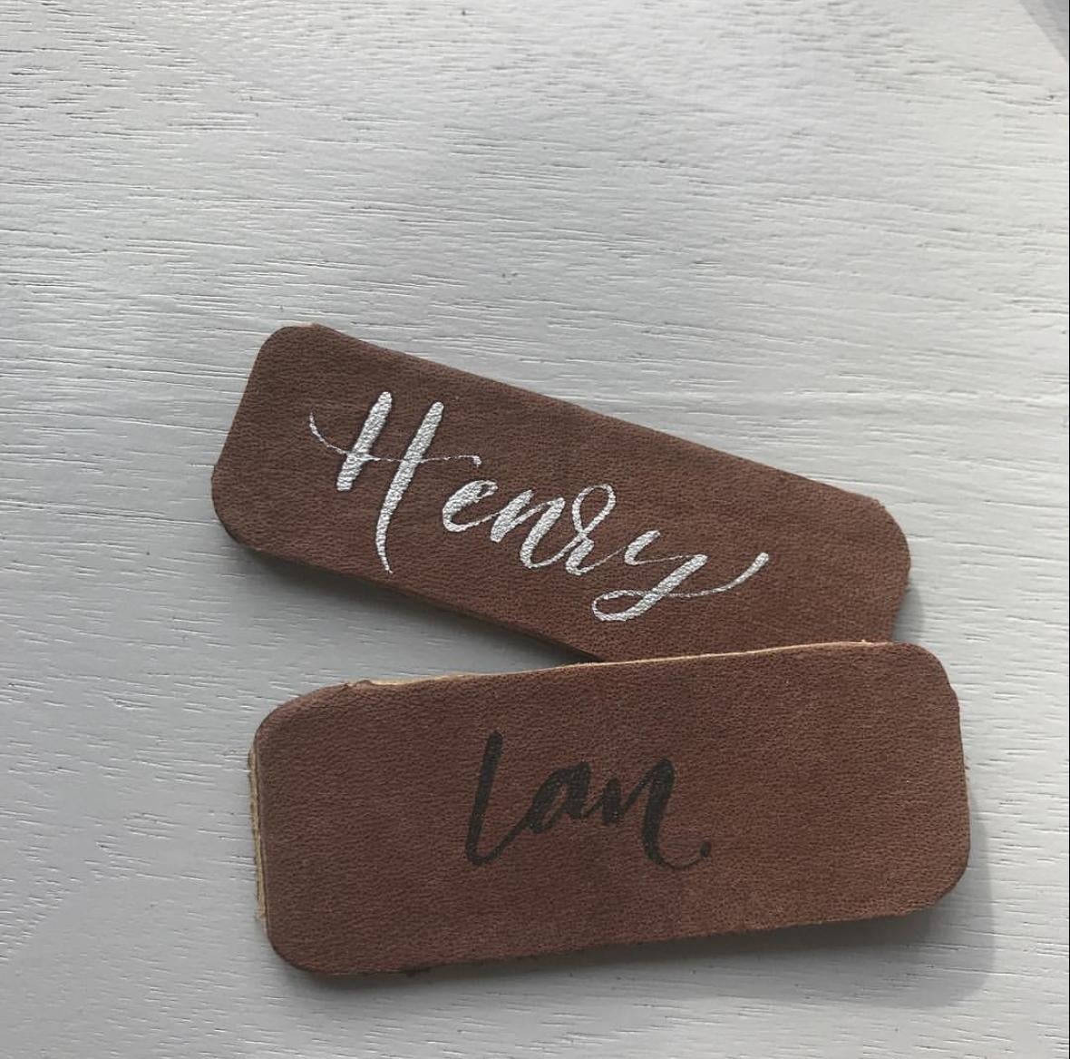 Leather engraving - student project