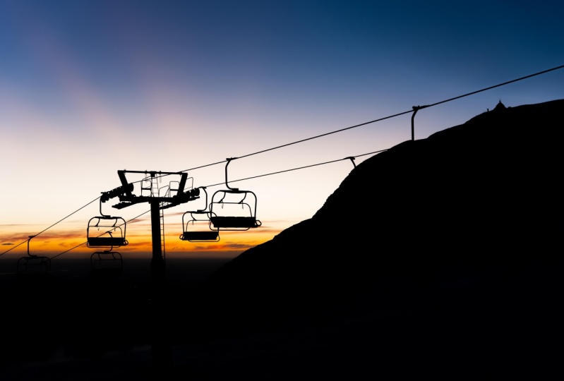 Chairlift silhouette