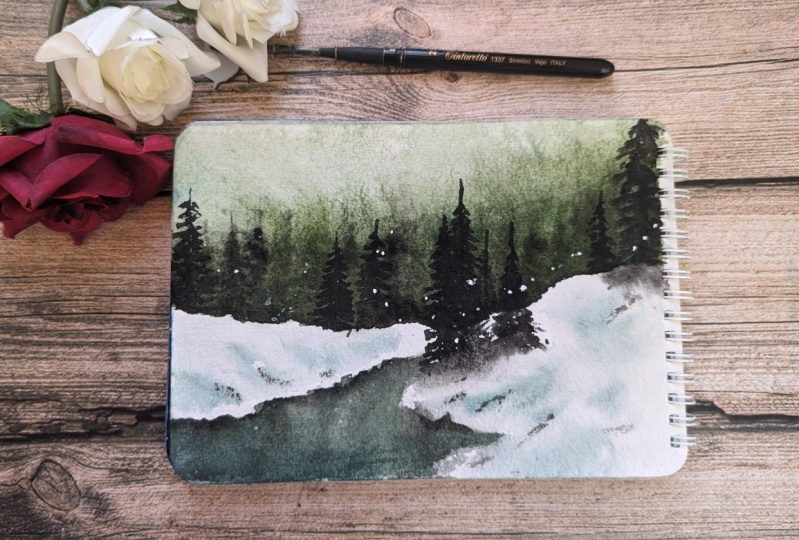 Winter Wonderland Watercolor Class: Chill & Thrill Self-Care Art Therapy