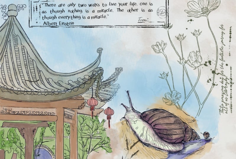 Travel Journaling watercolour sketching in procreate
