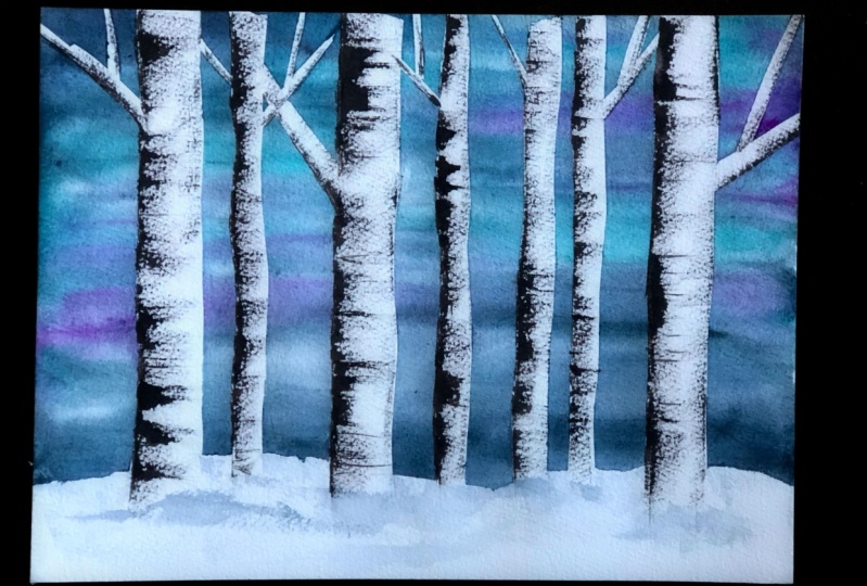 Birch Tree Mixed Media