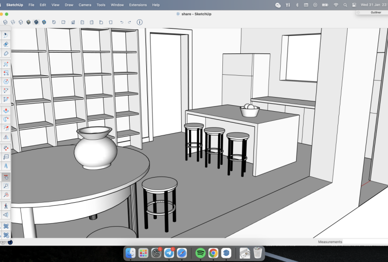 Kitchen & living room