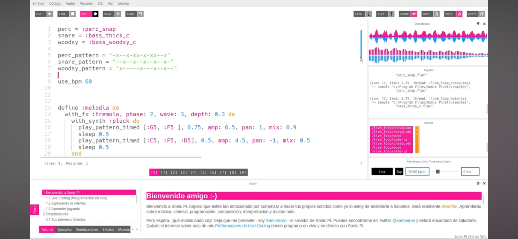 My Project in Sonic Pi - student project