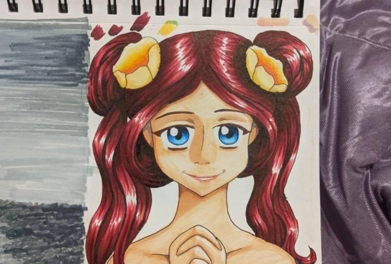 Girl with red hair