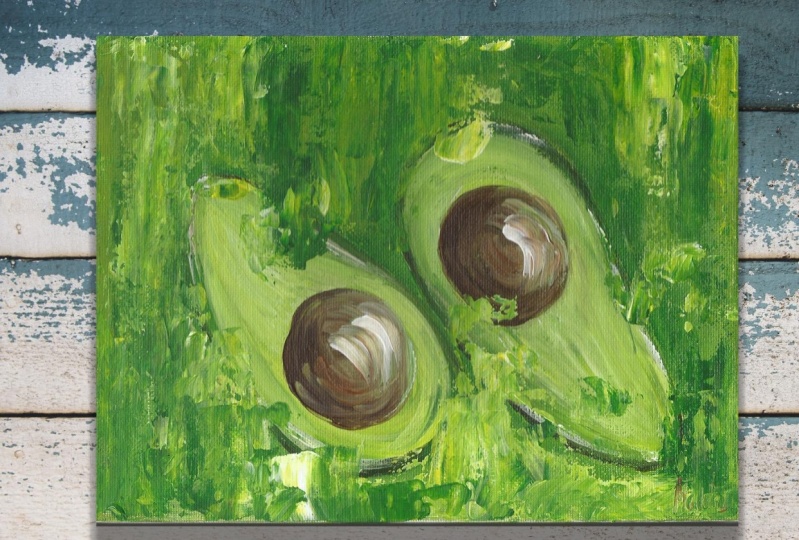 Acrylic avocados