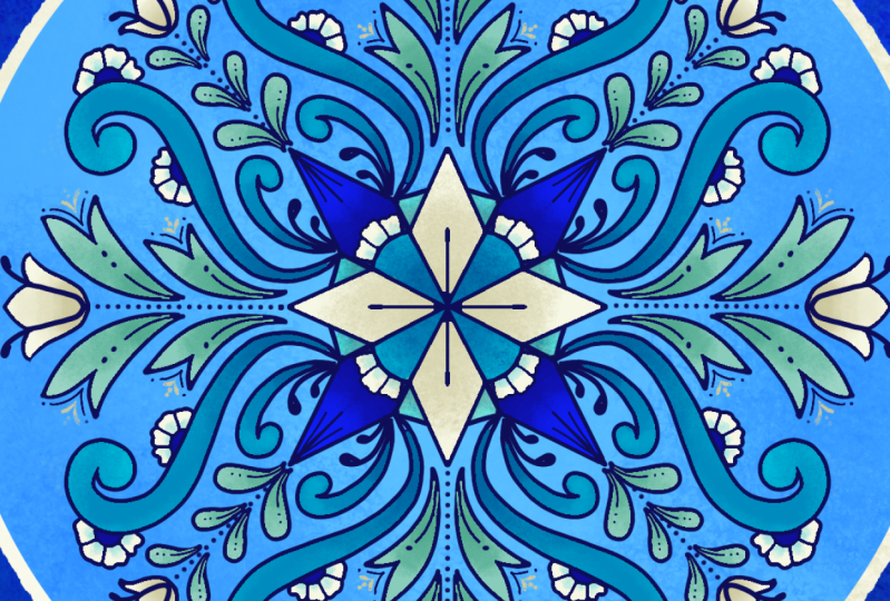 Blue plate