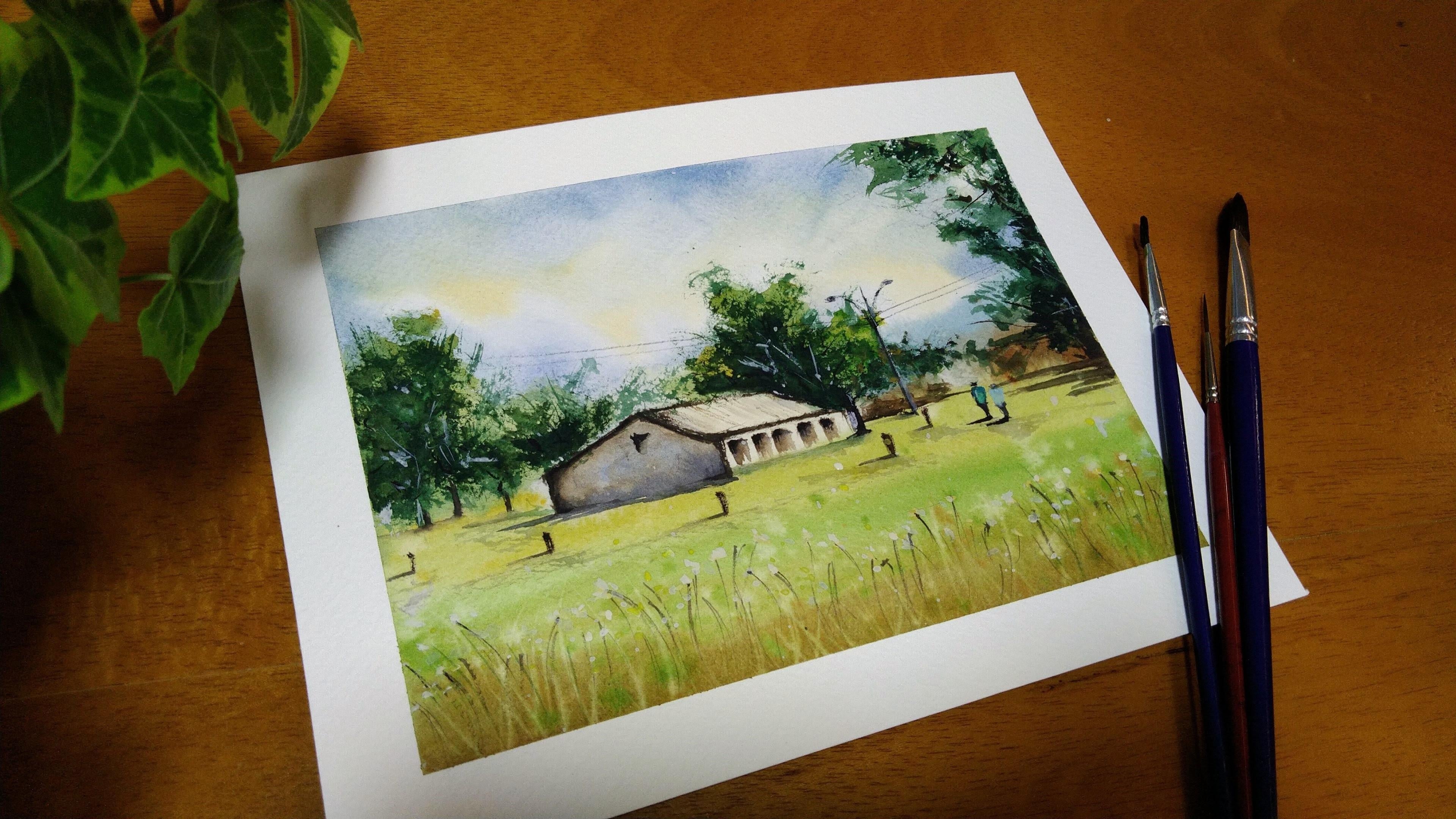 Paint Light in Watercolor Landscapes - student project
