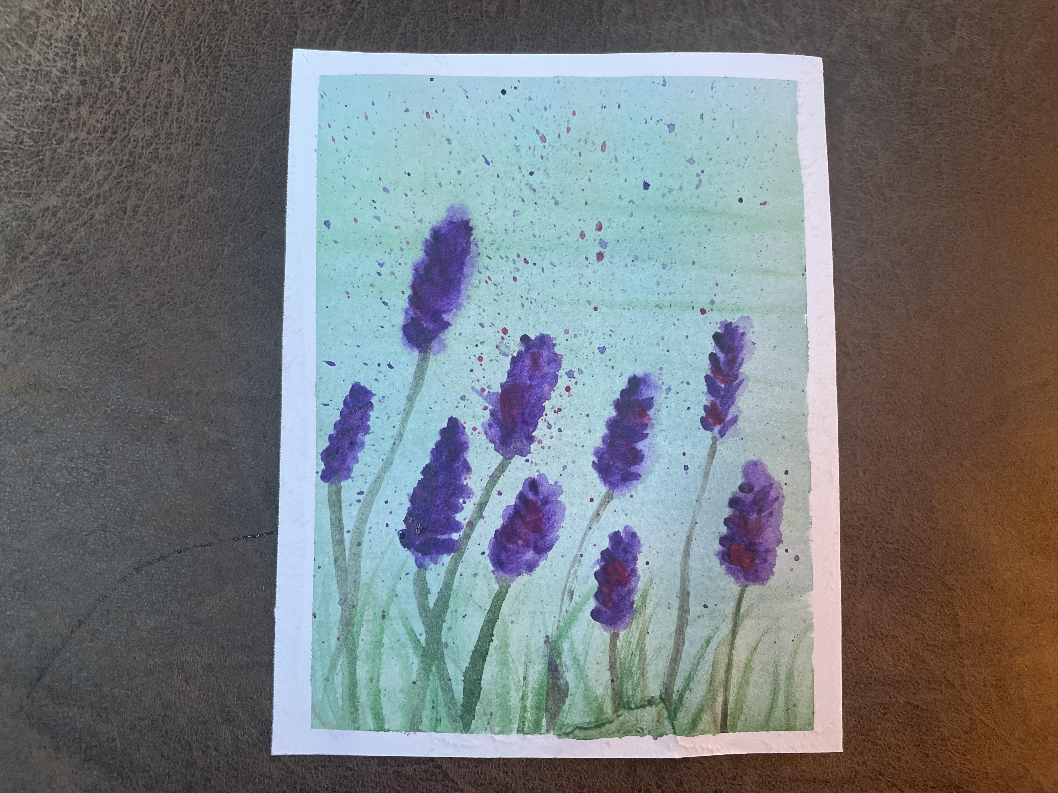 Watercolour lavender - student project